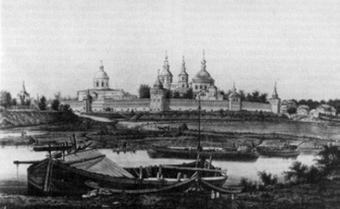 Московский Данилов монастырь Литография. 1857. Московский Данилов монастырь Литография. 1857.